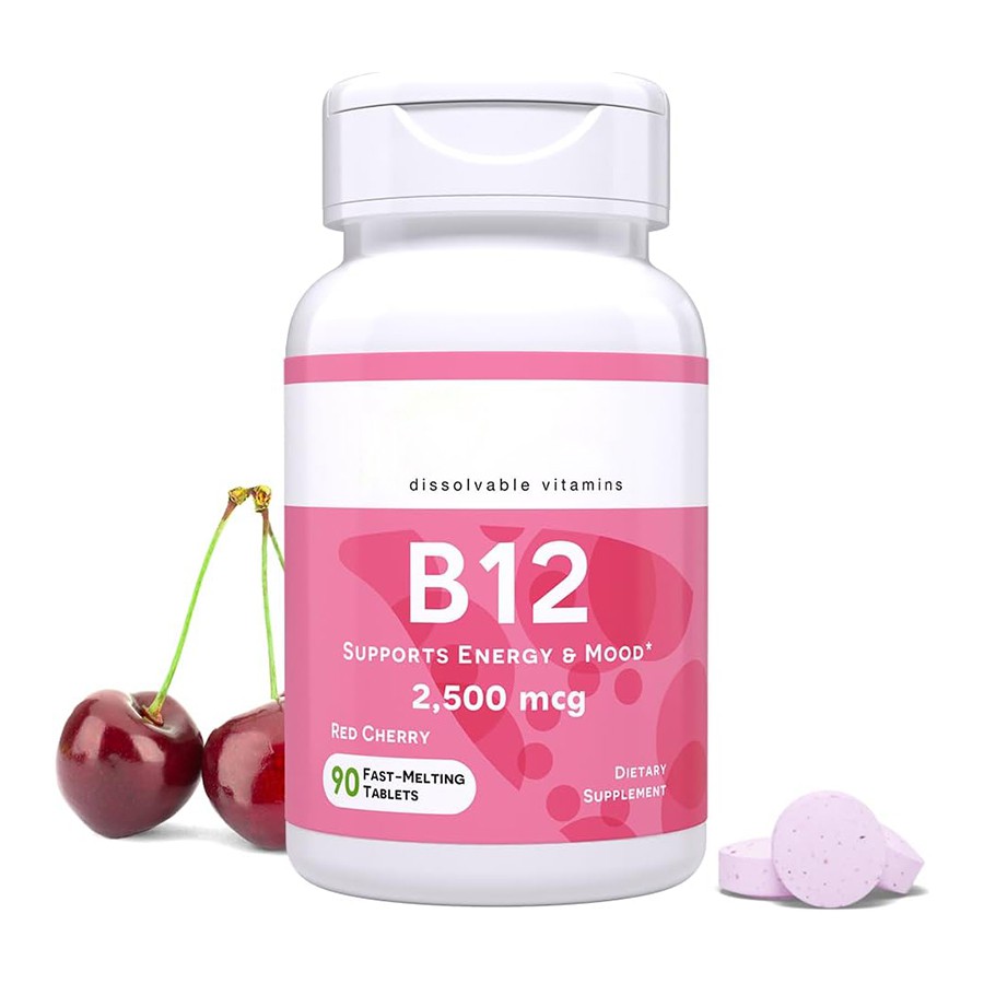 تیز پگھلنے والی ویگن B12 گولیاں